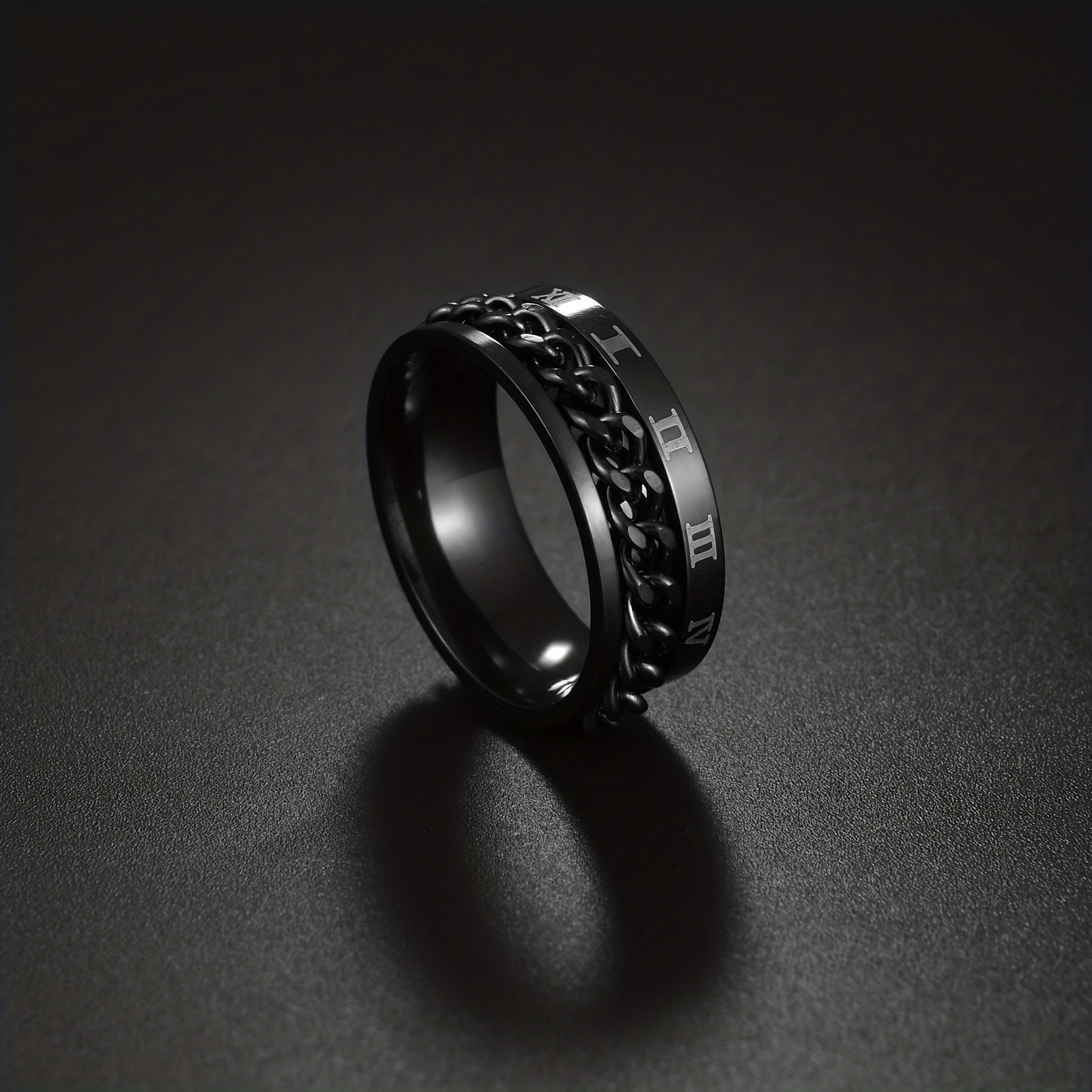 6pcs Rotatable Stainless Steel Couple Ring Set