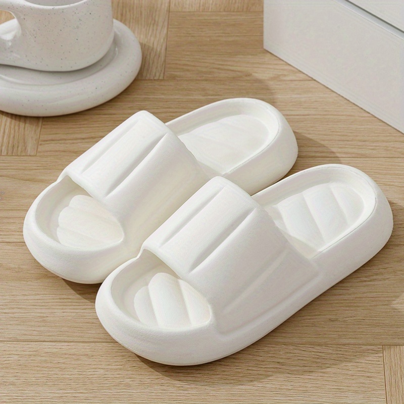 Solid Color Minimalist Pillow Slides Soft Sole Platform Home Temu Canada