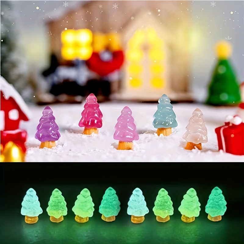 8pcs Dust Elf Colored Briquettes Fireflies Luminous Luminous Mini Ornaments  Micro Landscape Diy Decoration
