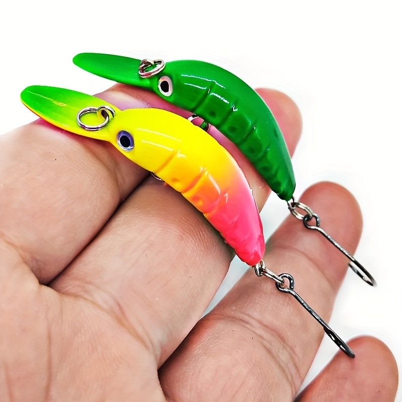 Small Floating Minnow Bait Bionic Fishing Lure Treble Hooks - Temu