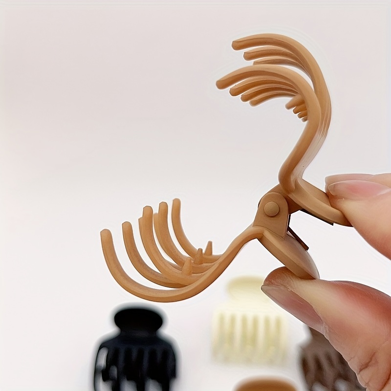 Small Hair Claw Solid Ponytail Holder Nonslip Hair Claw Clip