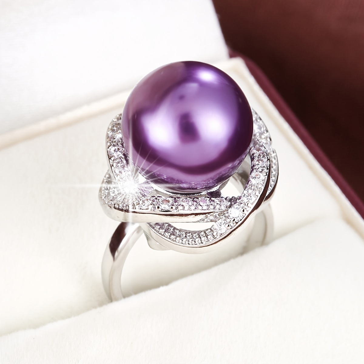 טבעת נחושת מתכווננת אלגנטית עם זירקוניה יום סינתטית, עיצוב פתוח רב סקסי לנשים, לכל מסיבה עונה