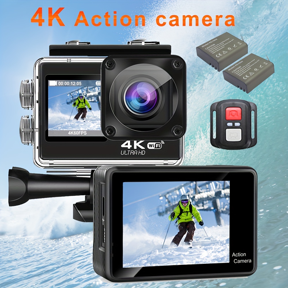 Action Camera 4K 170° Grand Angle 30M Étanche Caméra Sous - Temu