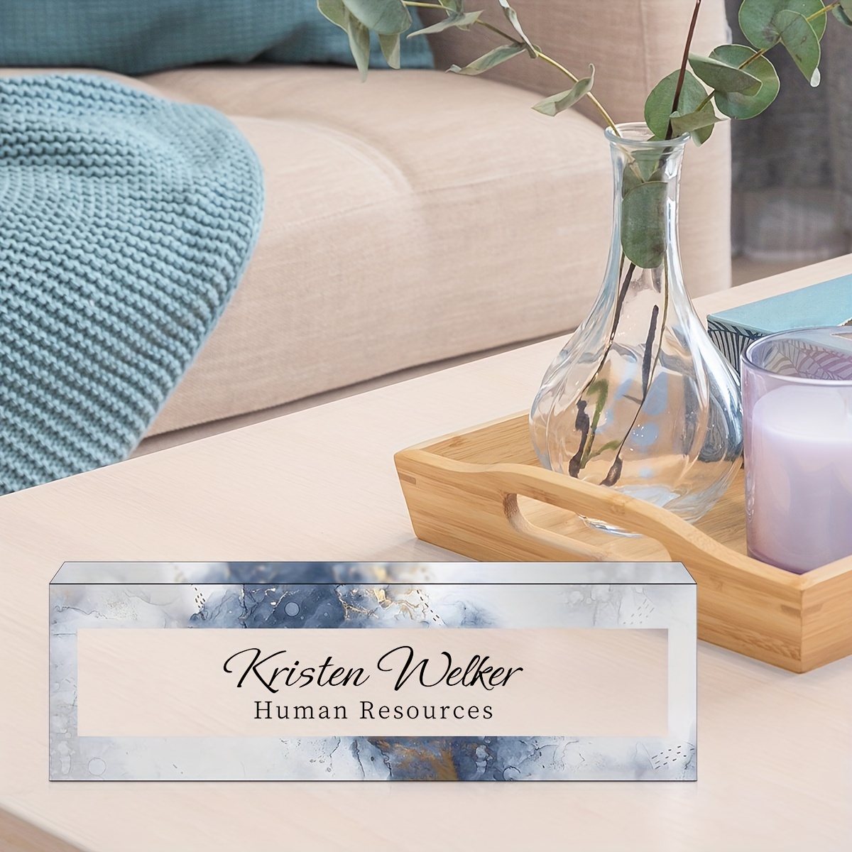 Gowelly Office Desk Name Plate Personalized |Custom Name Plates for Desk|  Custom Employee Appreciation Gifts | Office Gifts for Women, Boss,  Employee