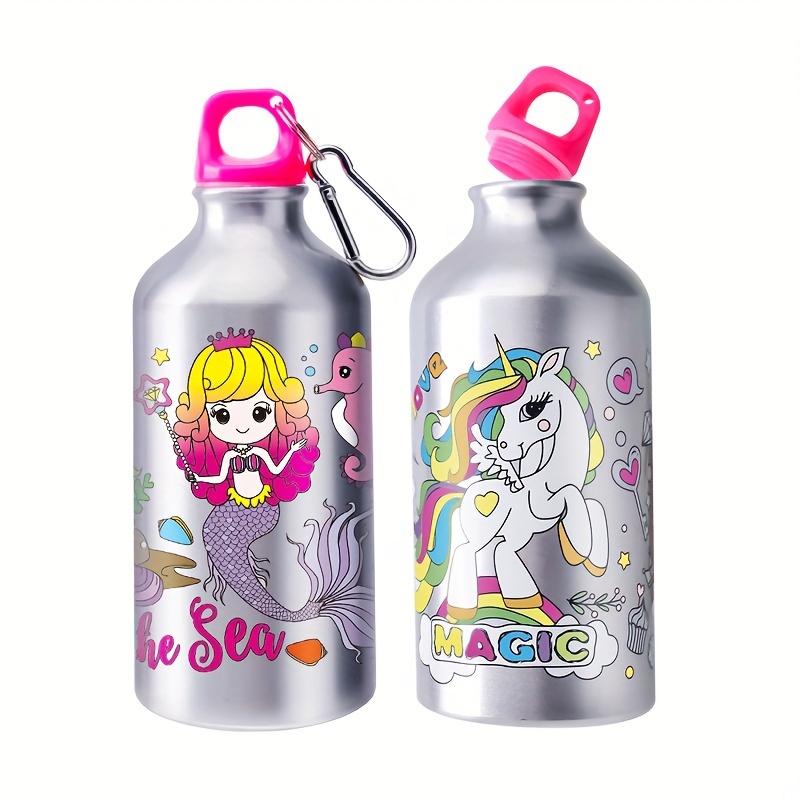 Botella para agua para niña 350ml unicornio