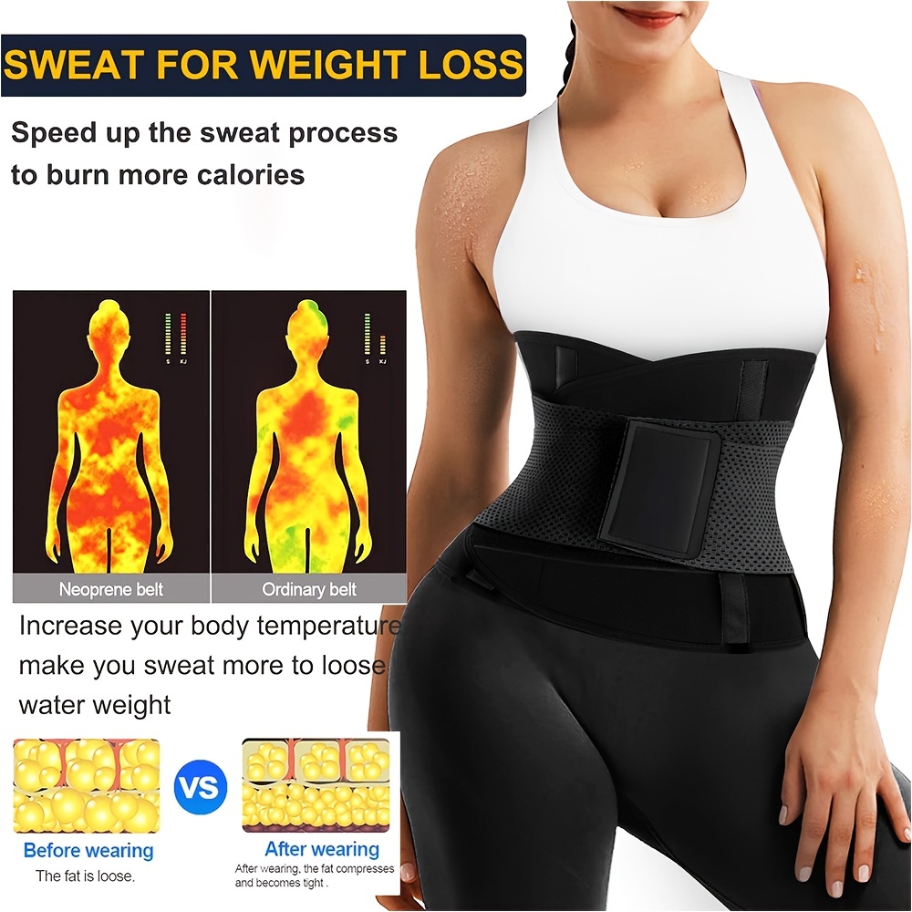 1 Pc Waist Trainer, Weight Loss Workout Body Shaper, Tummy Control  Breathable Waist Brace, Sweat Sauna Slimming Waist Trimmer Belly Belt