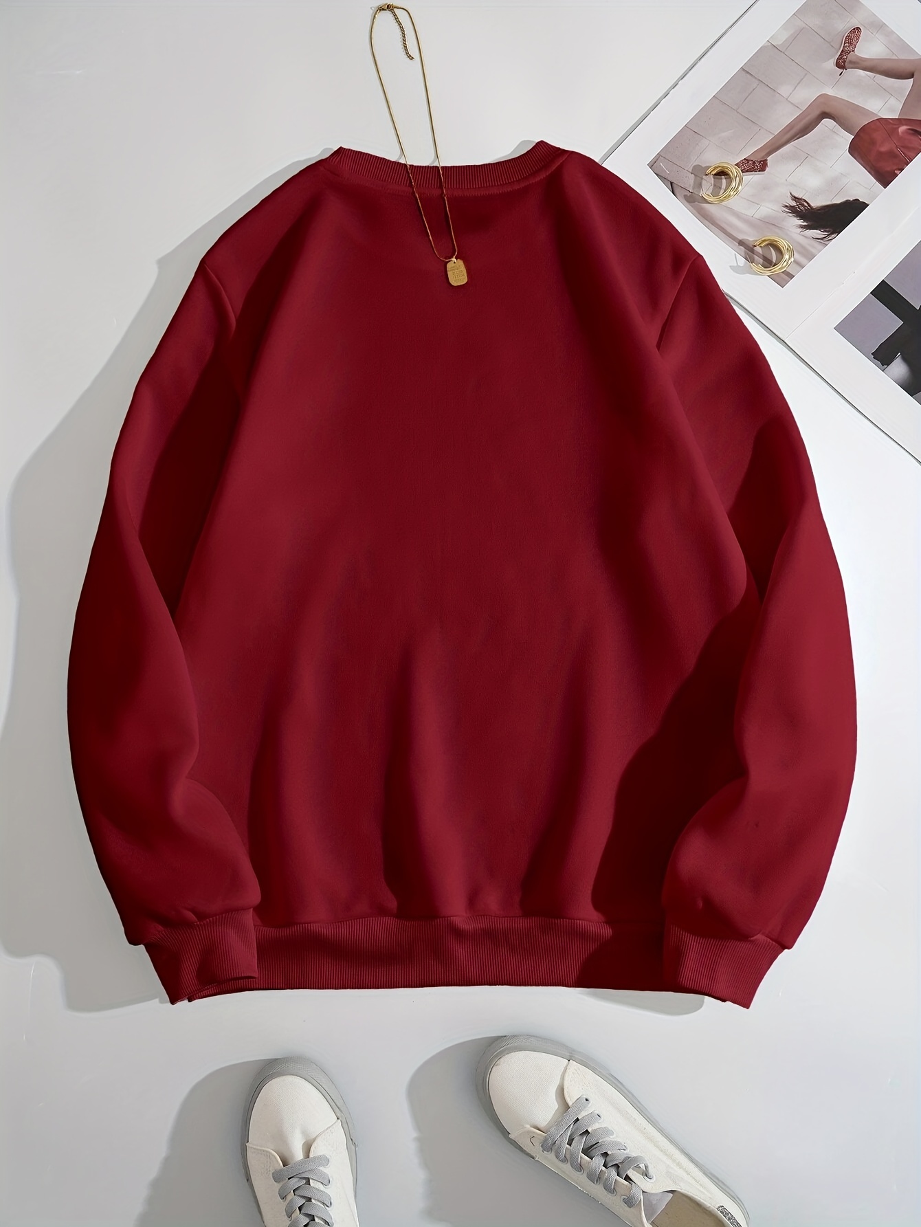 Men Men's Crewneck Sweatshirts Soild Color Underwear Tops Long Sleeve  Undershirts Casual Pullover Shirt Blouse Sweater : : Clothing,  Shoes 