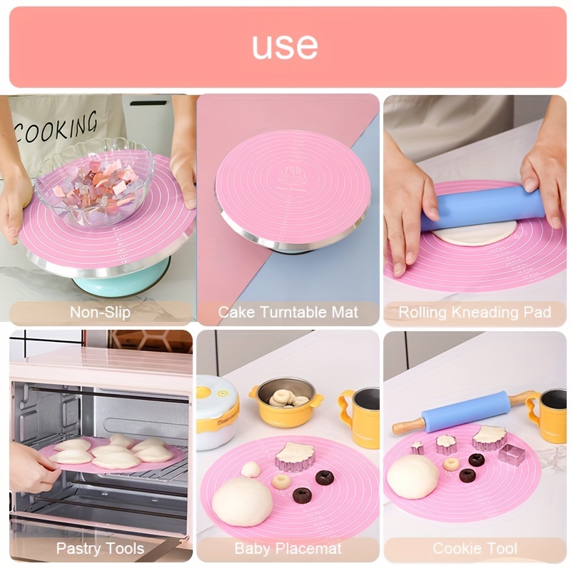 Cake Turntable Pat, Silicone Baking Mat, For Cake With Size, Non