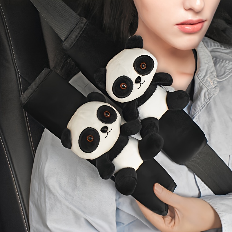 

Cartoon Safety Belt Shoulder Cover Soft Plush Extended Panda Cute Doll Shoulder Neck Protective Pad Anti-tightening Car Interior Accessories