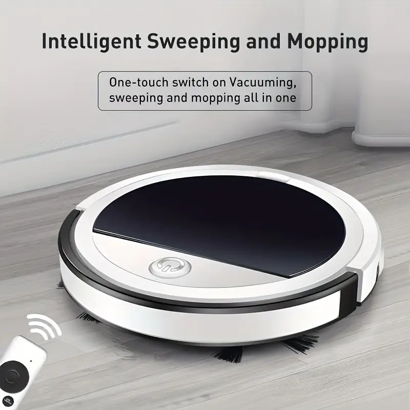 1pc 2800Pa Smart Vacuum Cleaner Robotic Vacuum Cleaner Automatically Sweep Your Home With ThePress Of A Button Four Control Modes WithRemote Control Small Appliance BedroomAccessories Cleaning Tools Red White details 1
