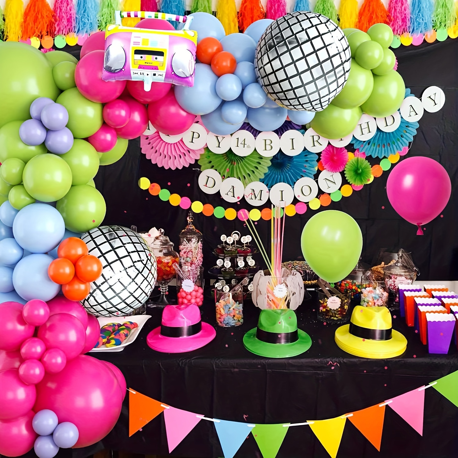 Disco Birthday Party Decorations for Adults - Black Silver Balloon Garland  Arch Kit with 4D Disco Balloon, Happy Birthday Disco Backdrop for Retro  Disco Theme Dance Party 