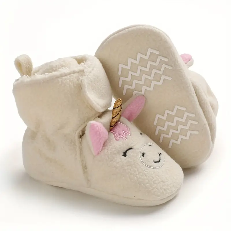cute cartoon comfortable boots for baby girls soft warm non slip boots for indoor outdoor walking autumn and winter details 2