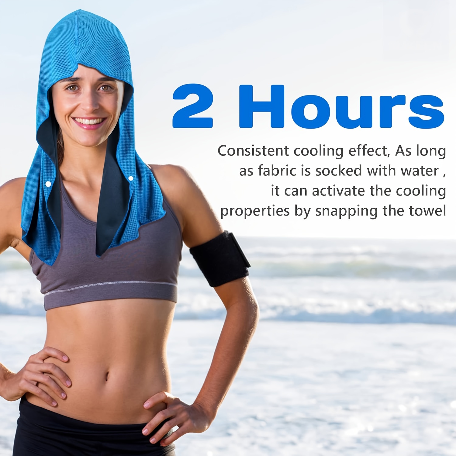 1pc Cooling Hooded Towel For Men Women Uv Protection Quick Drying Absorbent  Towels For Camping Workout Cycling Golf Running Hiking Gym Fishing - Sports  & Outdoors - Temu