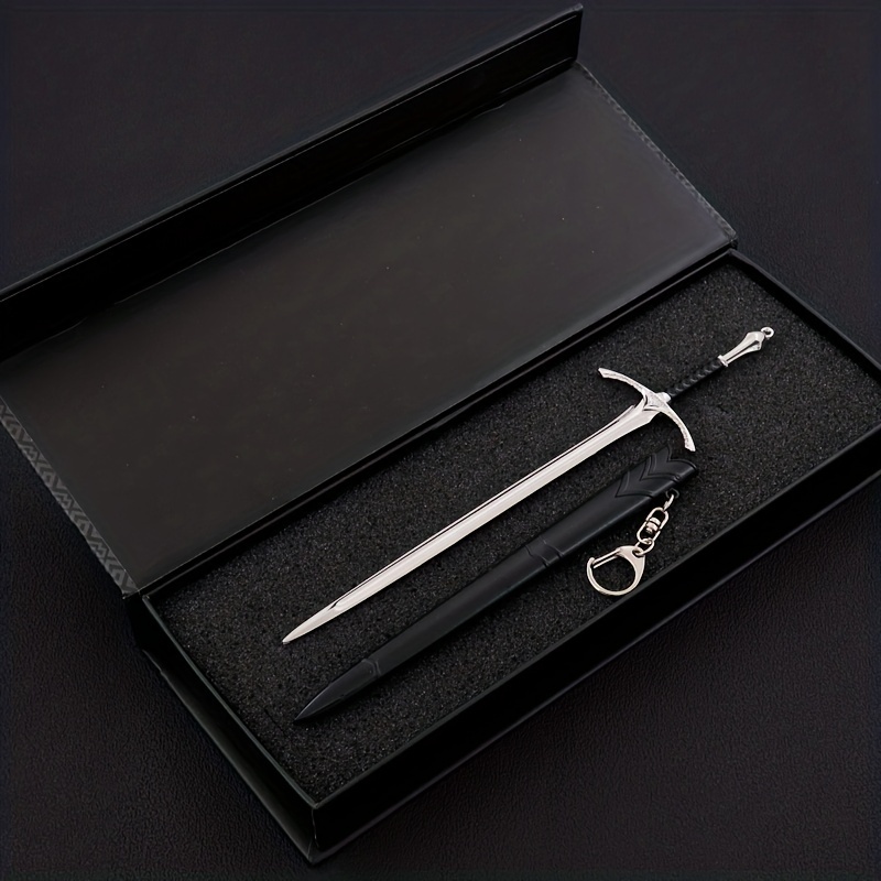 Medieval Sword Model for Game and Film, Handicraft Decoration Pendant