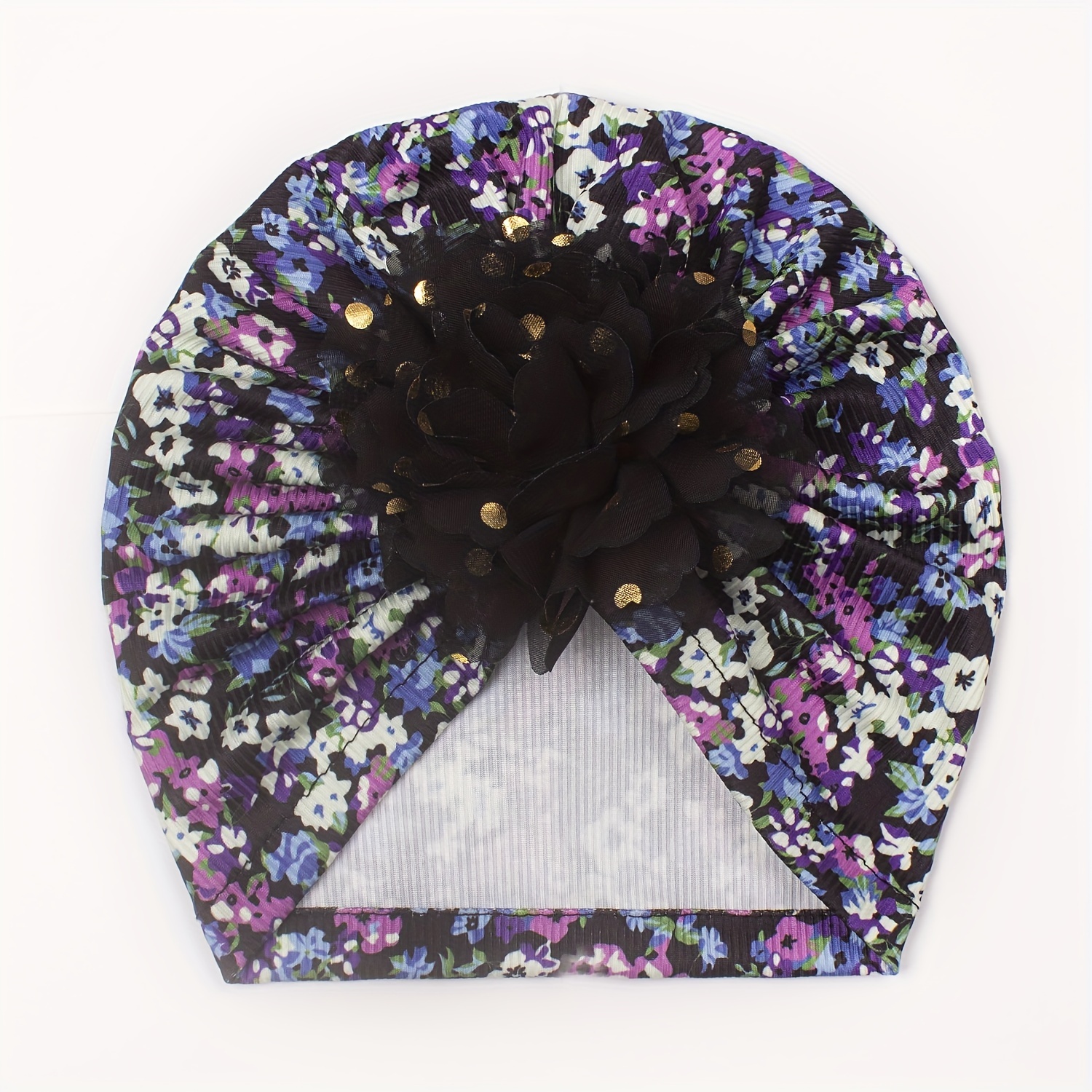 Floral Chiffon Flower Baby Hat Beanie Knotted Turban Hat