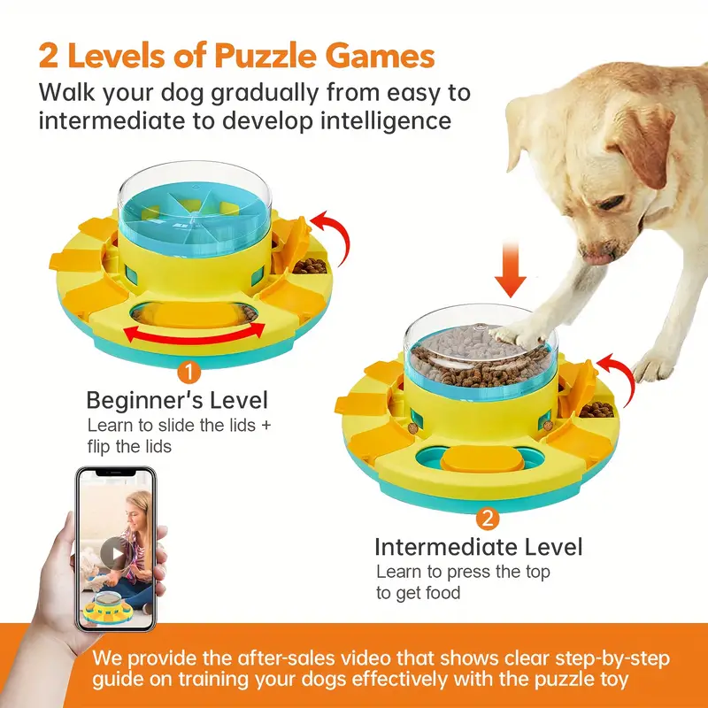 Dog Puzzle Toys Slow Feeder, Interactive Dog Toys Treat Dispenser For IQ  Training, Treat Dispenser For Large Dogs, Dog Treat Puzzle For Small And  Medi