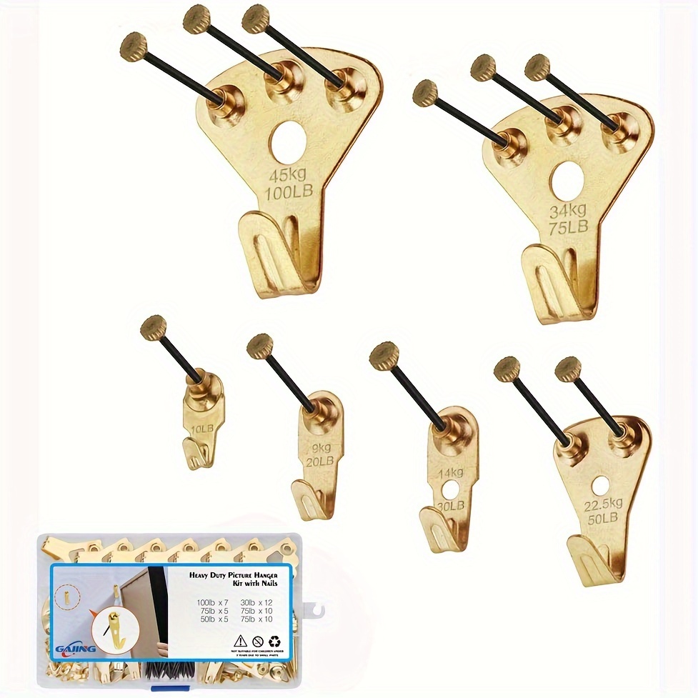 47Pcs Non-Trace Wall Picture Hooks Invisible Traceless Drywall
