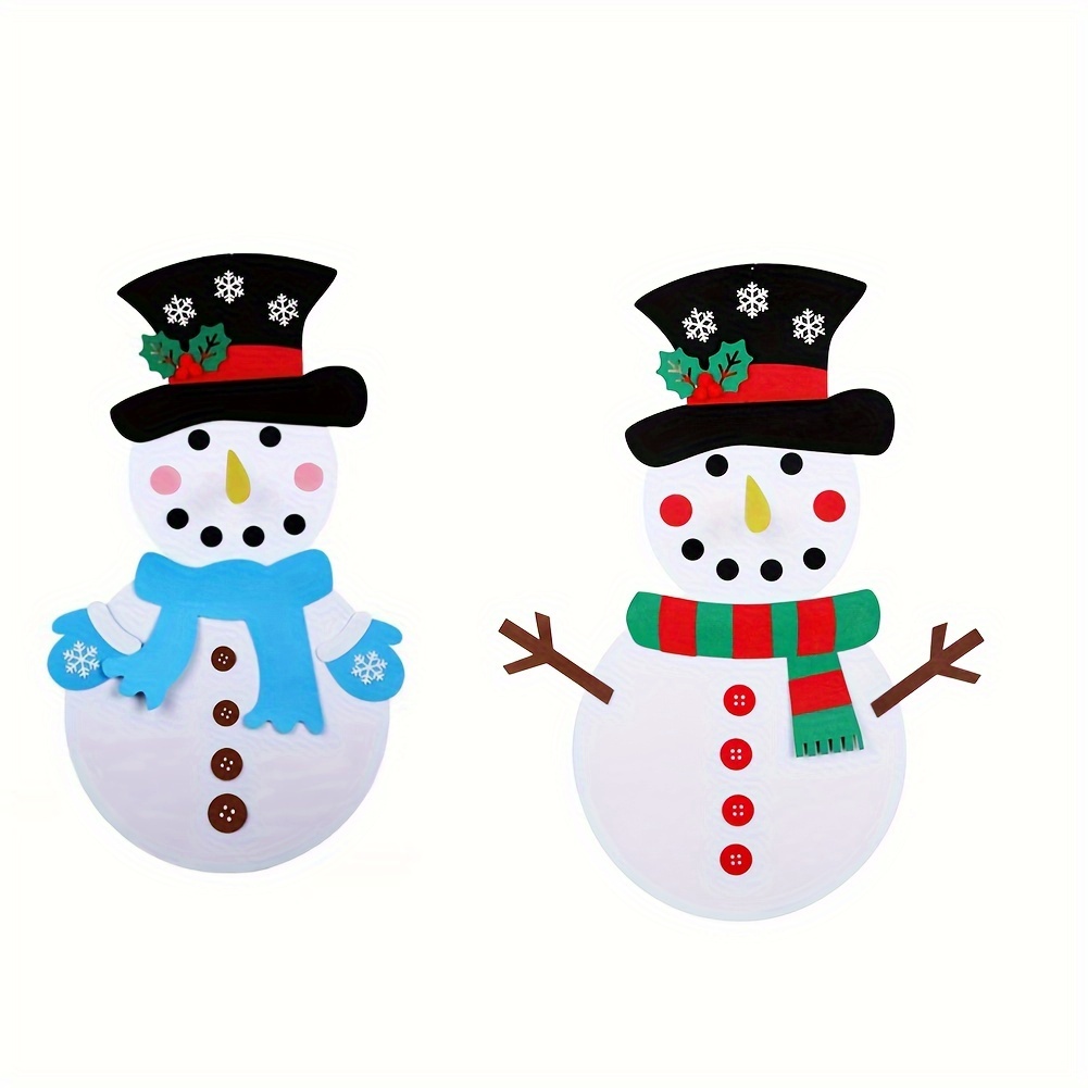 Christmas Snowman Handmade Stickers Xmas Ornaments For Kids Diy Felt  Detachable Felt Ornaments For Christmas New Year Gifts - Temu Philippines