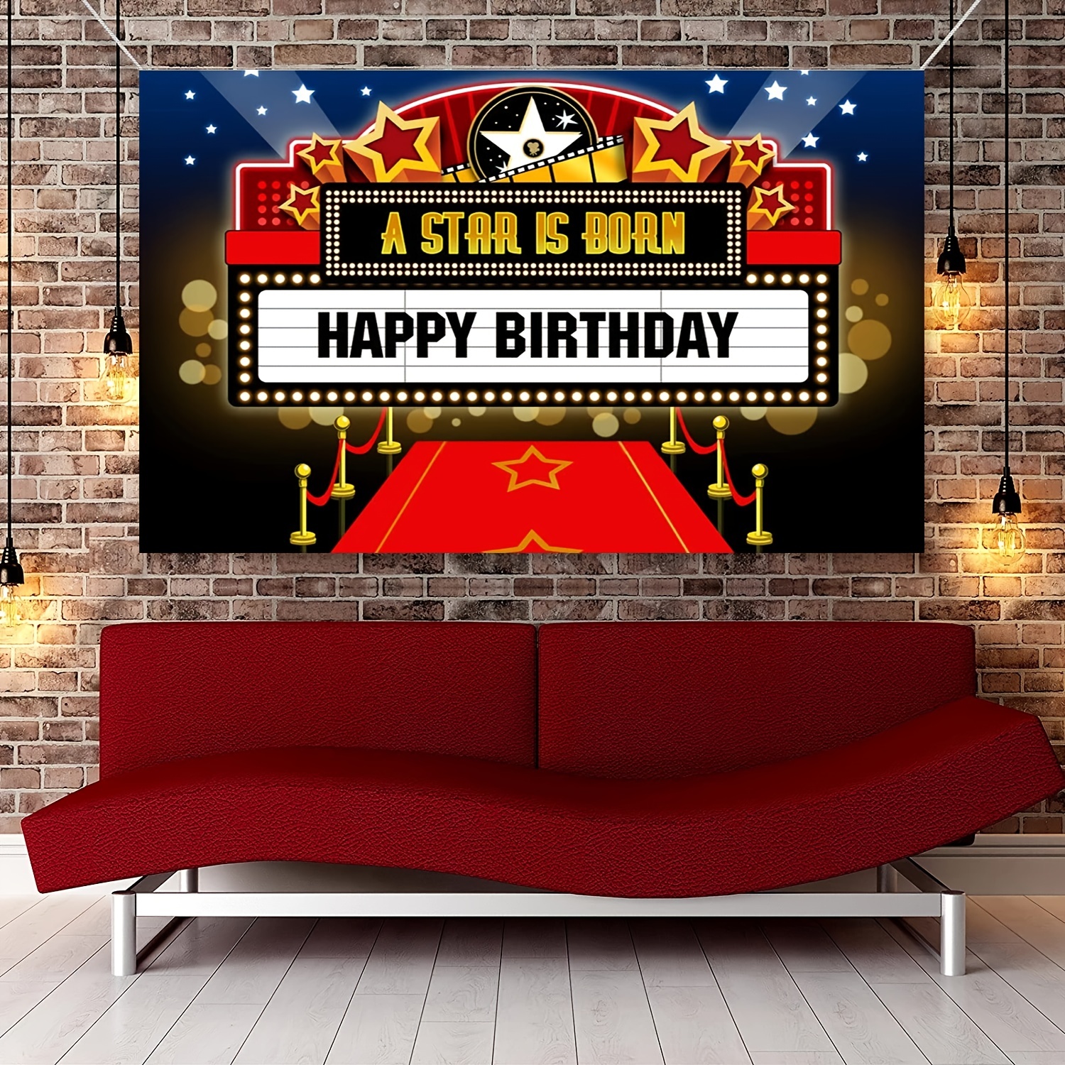 Movie Theme Party Decorations Supplies, Large Fabric Backdrop for Movie  Night Birthday Party Event Awards Night Ceremony Photo Photography Booth  Background, 72.8 x 43.3 Inch – TopToy