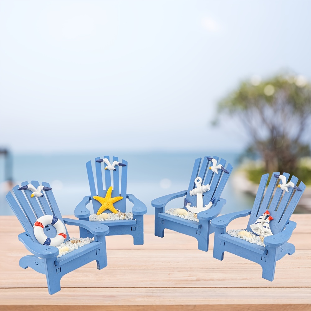 Wooden Handmade Mini Chair Ornament Beach Decor Nautical - Temu Canada