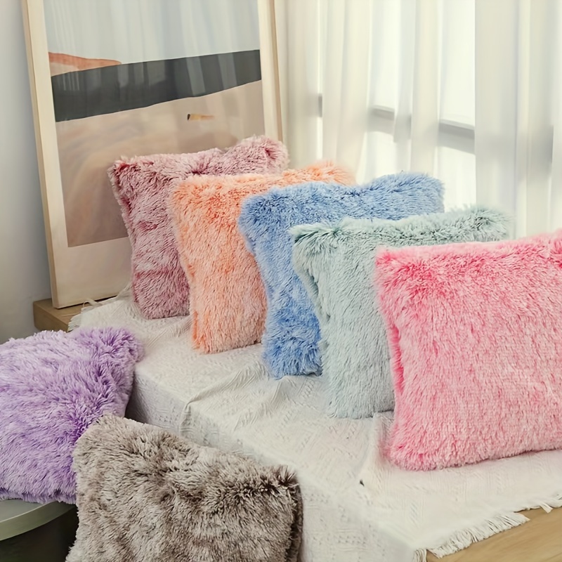 Un ensemble de 2, ensemble d'oreillers en velours de couleur unie  scandinave ins simple canapé