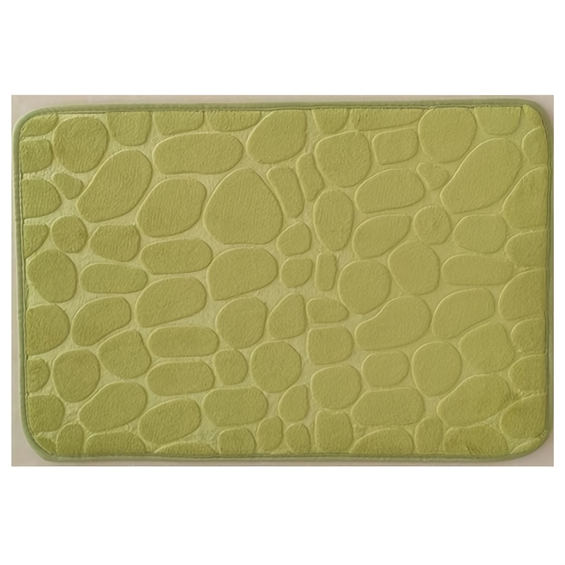 Coral Velvet Foot Mat Stone Patterned Memory Foam Thickened Water