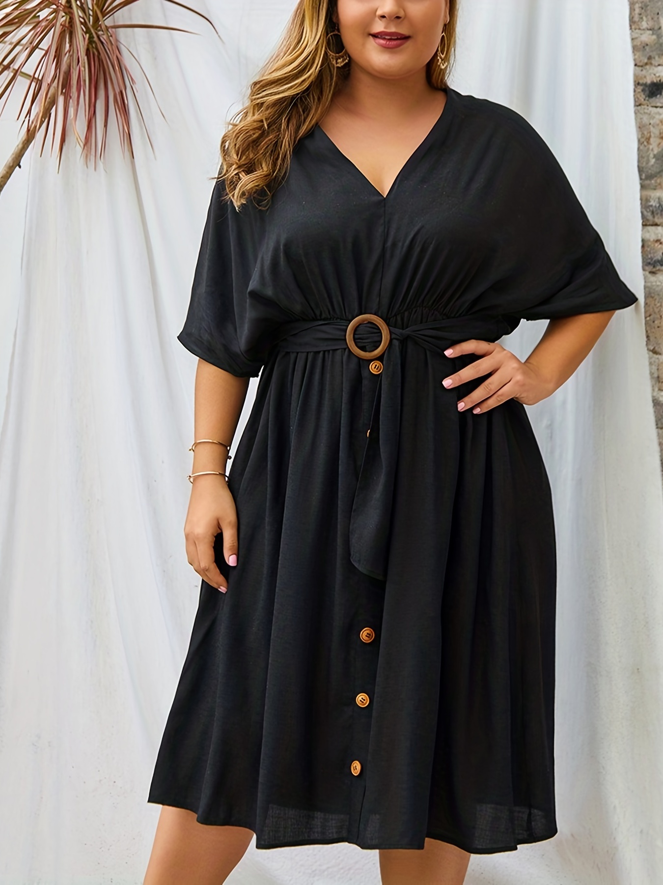 Black Dress Plus Size - Temu Canada