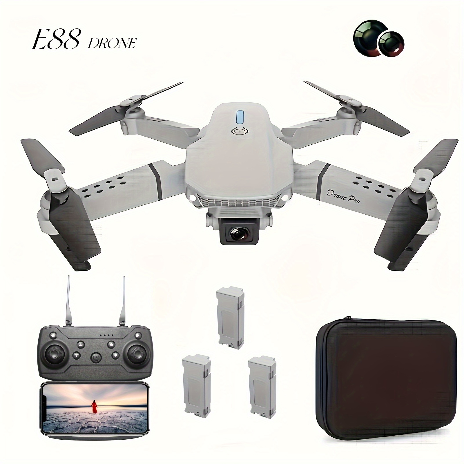 Adaptateur Support 2 en 1 Haut & Bas Caméra d'Action Insta360 GoPro DJI  Osmo Action pour drone DJI Mavic Air 2/2S - Maison Du Drone