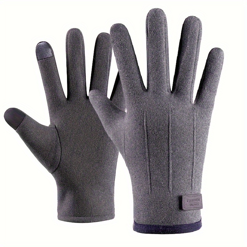 Men's Outdoor Cycling Gloves Warm Touch Screen Windproof Cold-proof Gloves