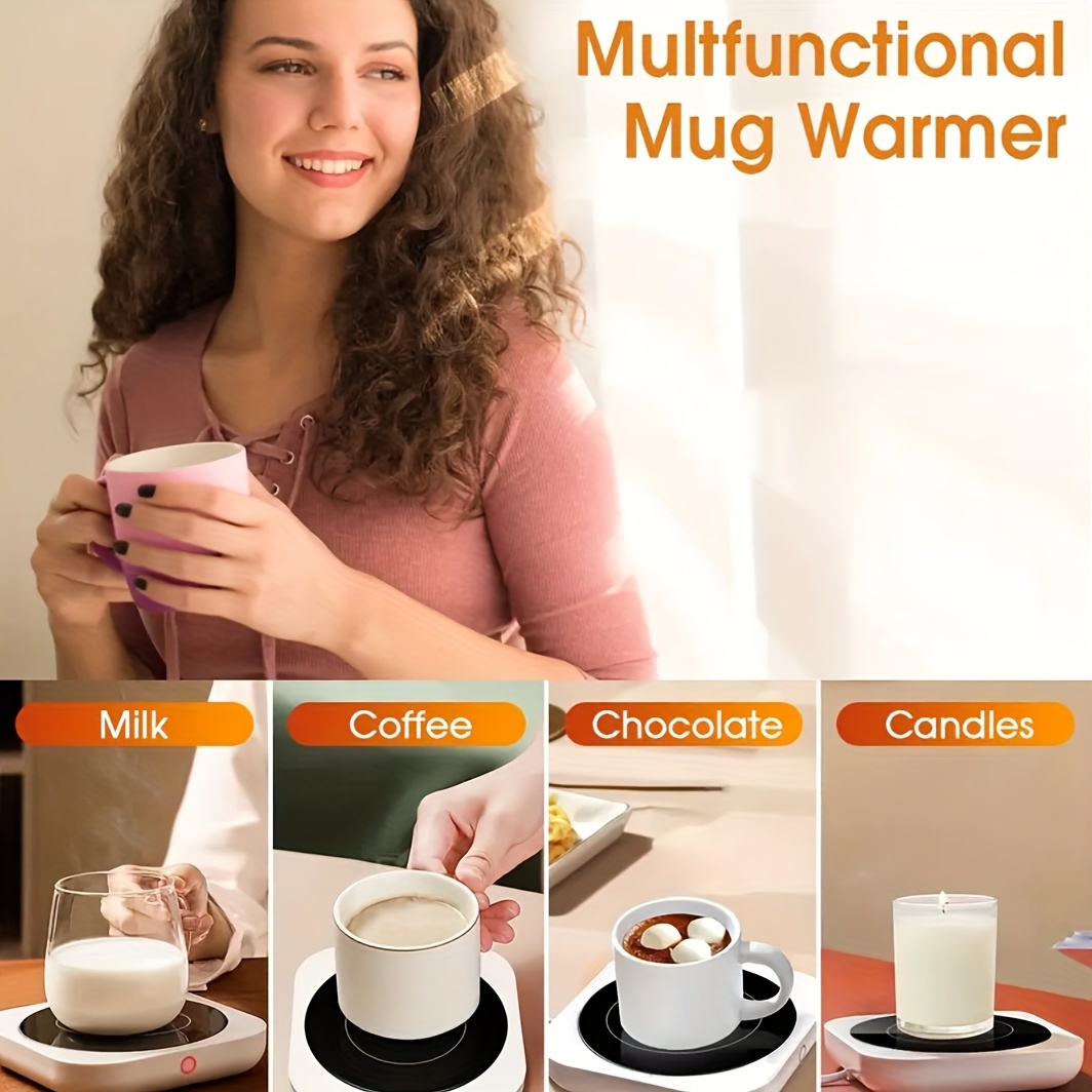 Coffee Mug Warmer, Auto On/Off Upgrade -Induction Mug Warmer For Desk With  9 Temperature Settings,1-9 Timer