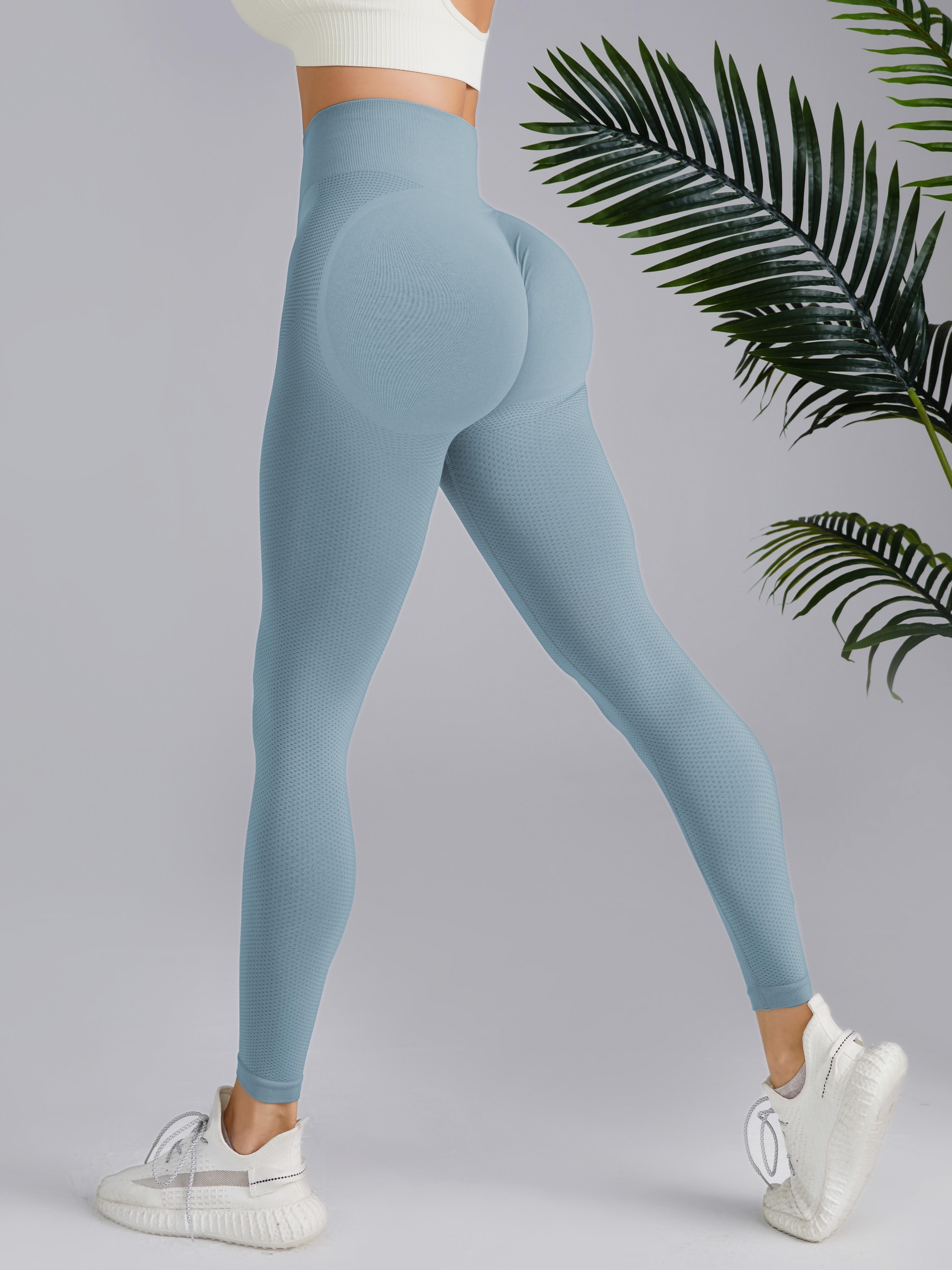 Stylish NVGTN Signature Leggings in Powder Blue