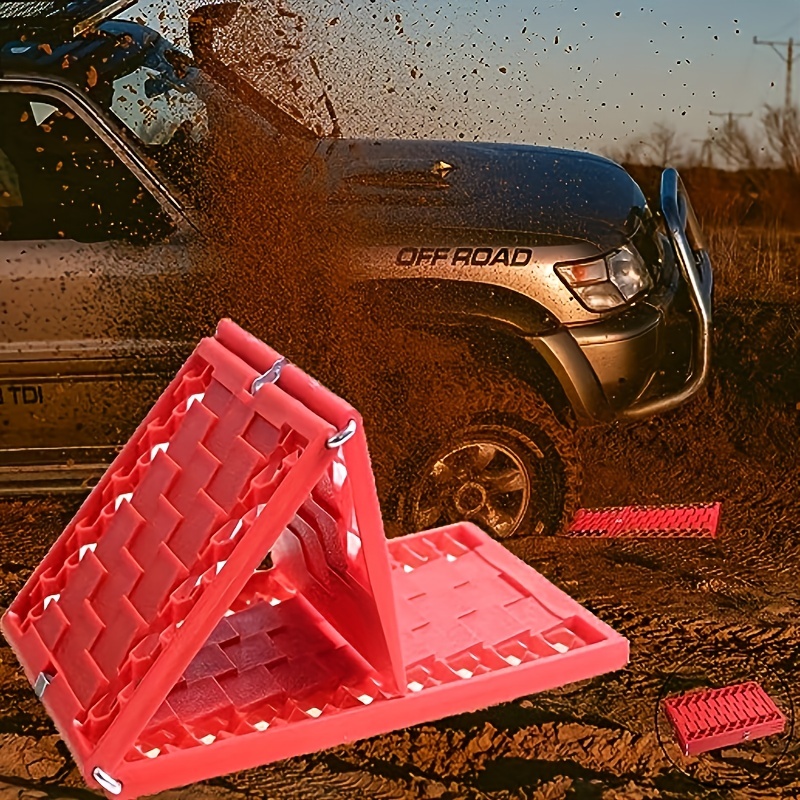 Foldable Auto Traction Mat Tire Grip Aid Car Escape Emergency Off Road Traction