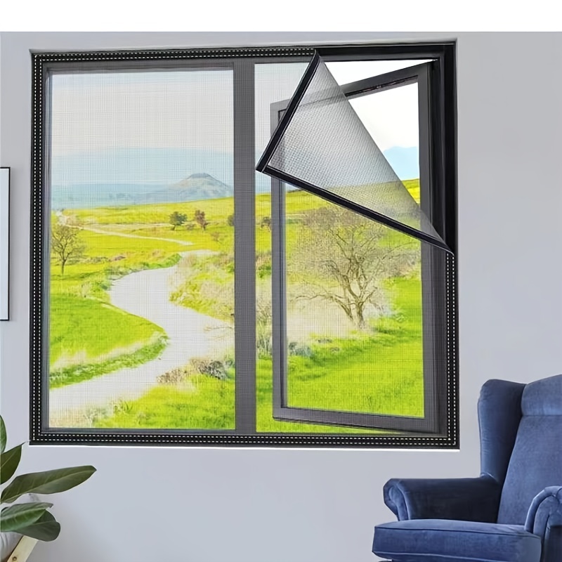 Yuzzy Verstellbarer, magnetischer Fensterschutz, Fiberglas-Gitter, max. 142  x 91 cm, passend für jede Größe kleiner mit weißem Rahmen, Fiberglas-Netz  (5636) : : Baumarkt