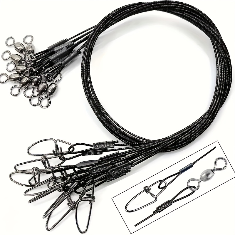 Durable Steel Fishing Wire Leaders With Swivel For - Temu Canada