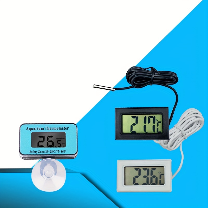 Mini termometro per acquario strumenti di misurazione della temperatura di  precisione accessori per acquari termometro digitale LCD per acquario