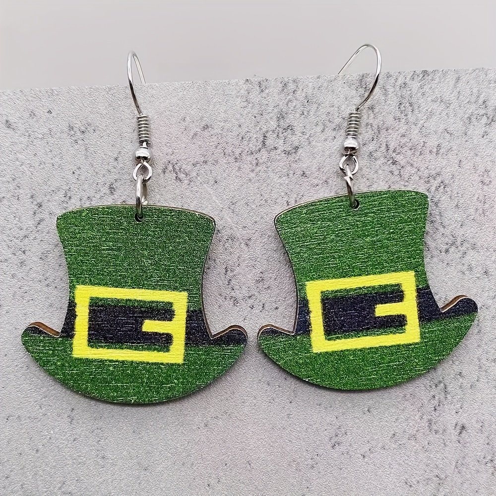 NOLITOY Shamrock Earrings - 2 Pairs, Creative Clover Dangle Ear Pendants For St. Patrick's Day - View #4