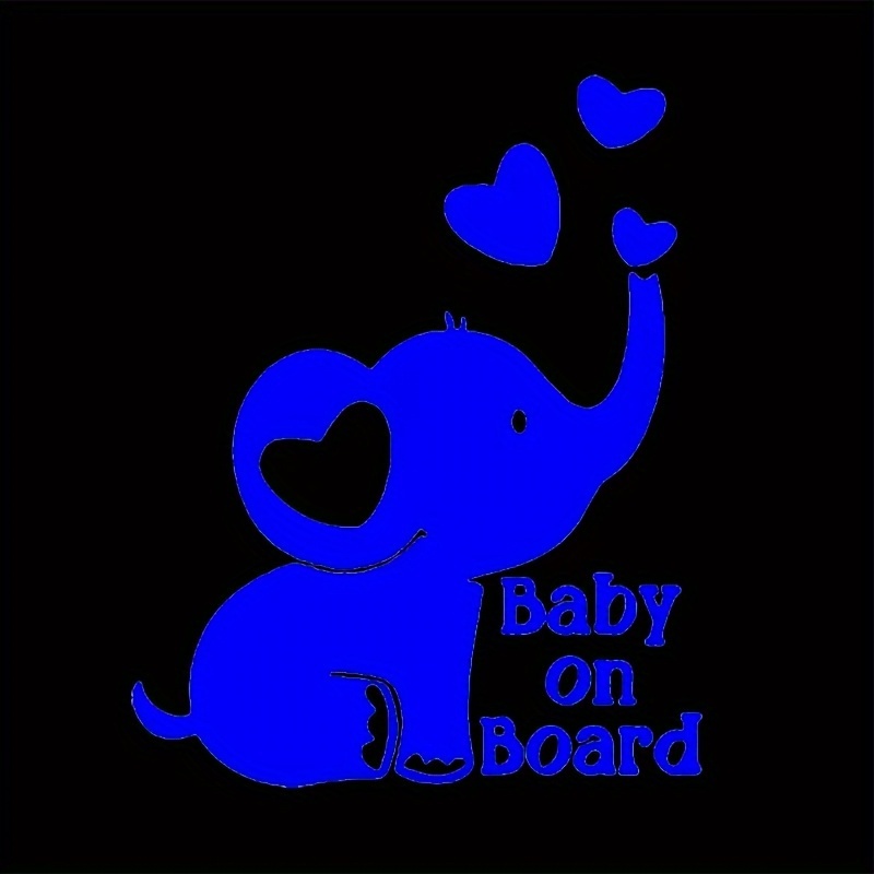 Creative Car Reflective Sticker Baby Board Elephant Car - Temu