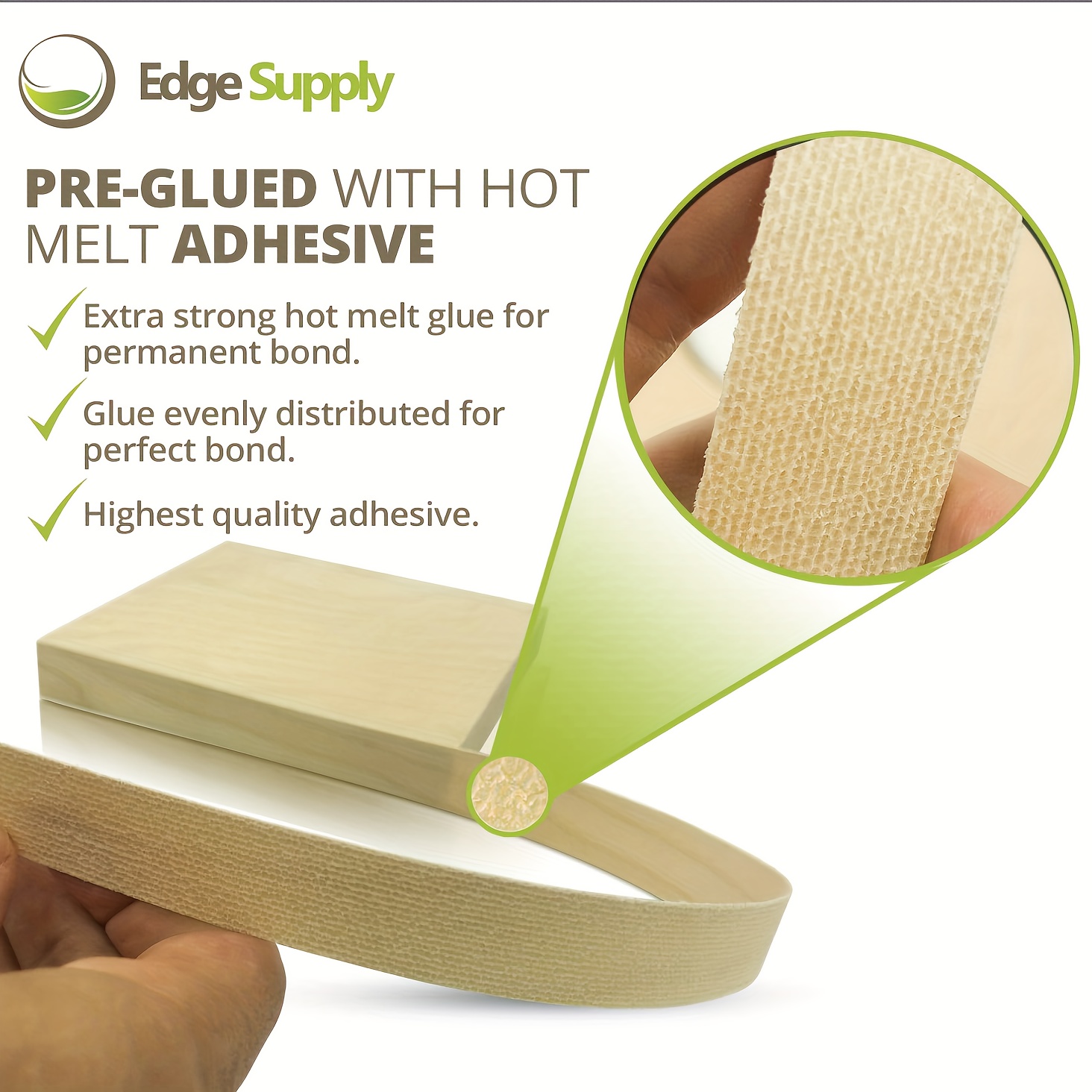 Edge Supply Brand Cherry 1 x 25' Roll Preglued, Wood Veneer Edge Banding, Flexible Wood Tape, Easy Application Iron on with Hot Melt Adhesive.