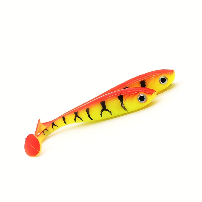 Soft Bait 3d Eyes T tail Lure Wobblers Worm Fishing Silicone - Temu