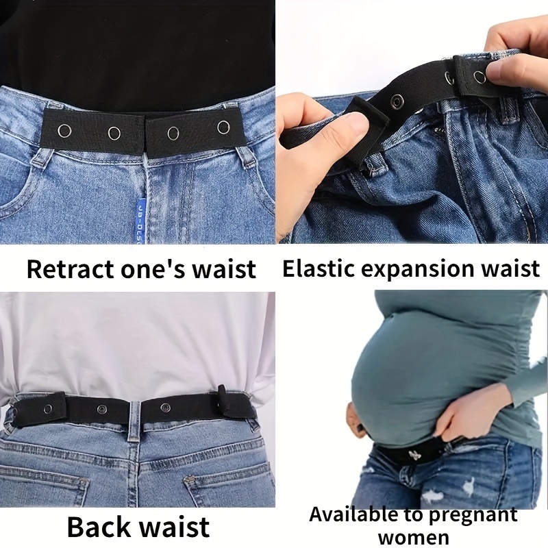 5pcc Elastic Pants Waist Extenders Adjustable Waistband - Temu