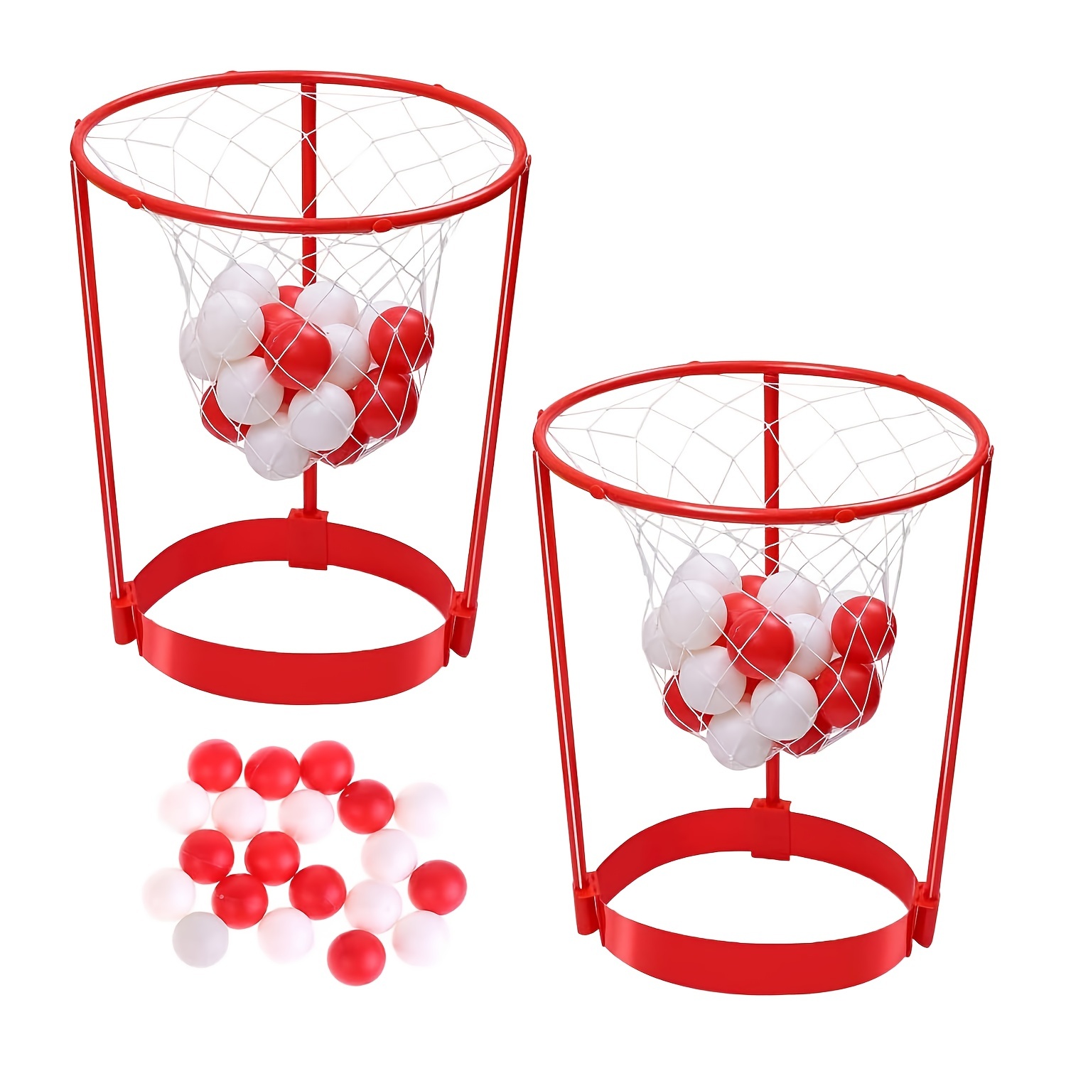 Toyvian Ensemble de cerceaux de basket-ball pour enfants suspendus Mini  cerceau de ballon avec filet Jouet de sport éducatif en salle 