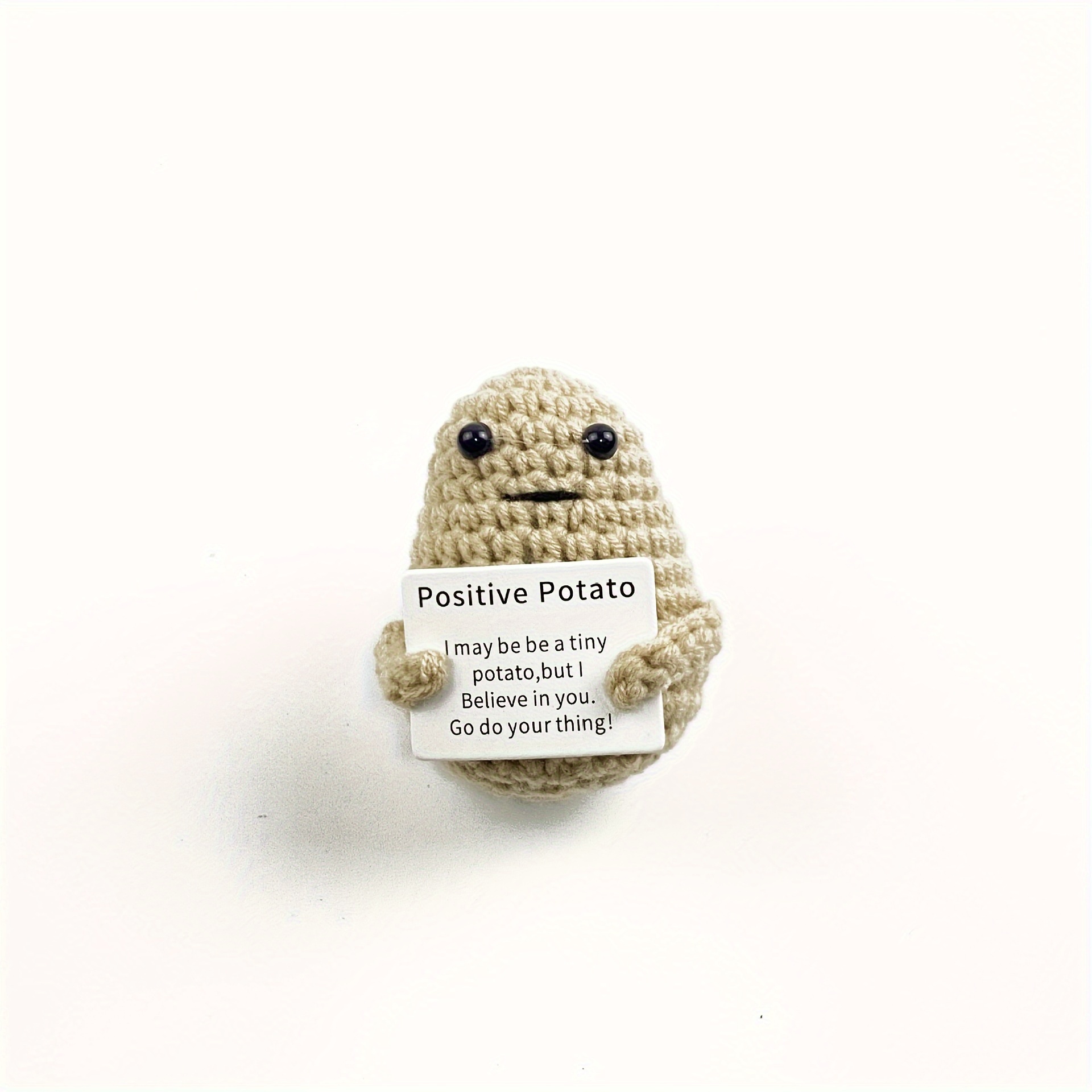 Funny Crochet Positive Potato Partner Positivity Affirmation - Temu Belgium
