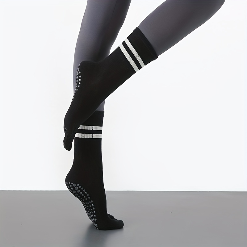 Women's Striped Yoga Socks Non slip Autumn Winter Cozy - Temu