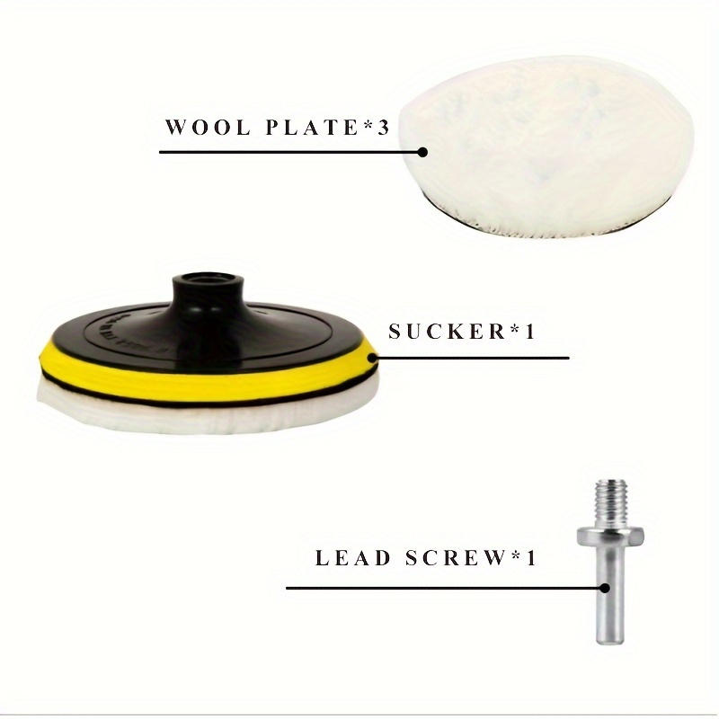 5pcs/set 5 Inch Car Polishing Waxing Buffing Wheel Pad Car Polisher Kit For  Auto M10 Drill Connector Car Paint Care Car-styling