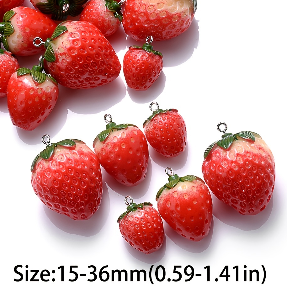 6/12pcs 3d Serie Frutas Transparente Fresa Cereza Zapatos - Temu