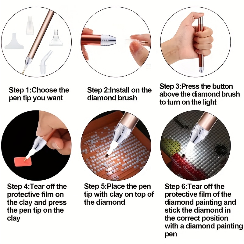 Artificial Diamond Painting Point Drill Pen Diy Stick Drill - Temu