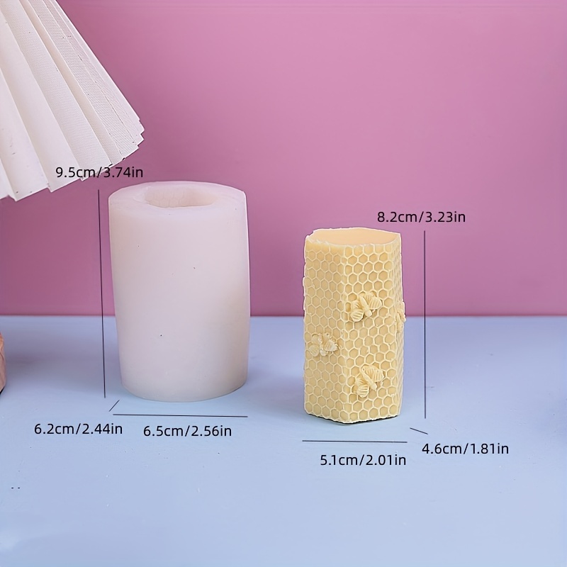 3d Honeycomb Silicone Candle Mold For Homemade Beeswax - Temu