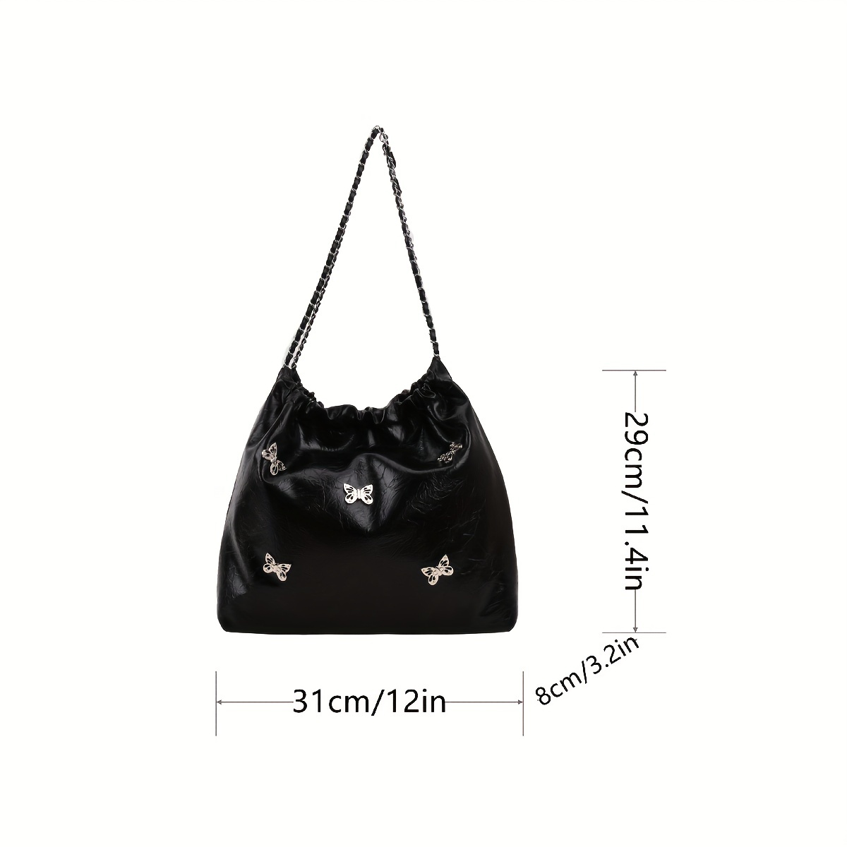 Mariposa Decor Cubo Bolso, Bolsa De Basura De Cadena De Moda Para