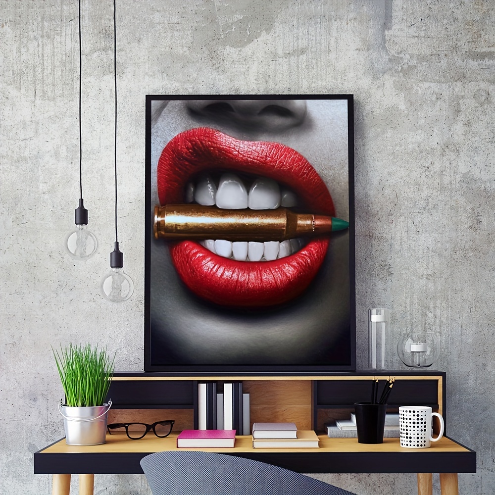 Red Lips Canvas Wall Art - Vibrant Home Decor for a Bold Statement –  GraffitiWallArt