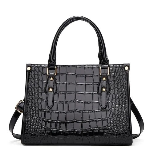women elegant tote satchel bag classic crocodile - Temu